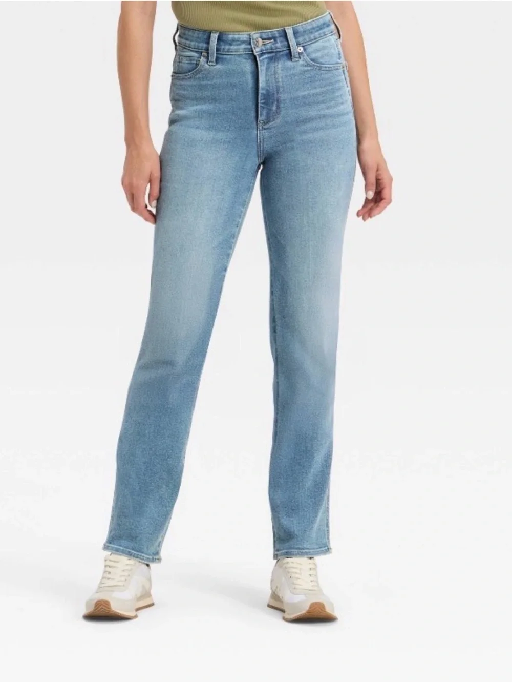Universal Thread Light Blue High-Rise Everyday Straight Leg Jeans